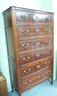 Lot 422 - Continental mahogany marble top chest of drawers