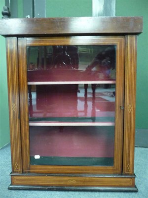 Lot 428 - A Victorian box strung rosewood small display cabinet