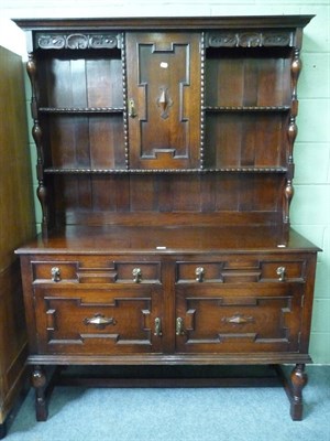 Lot 430 - 1920's oak dresser and rack