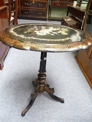 Lot 445 - Papier mache, Jennings & Bettridge style wine table