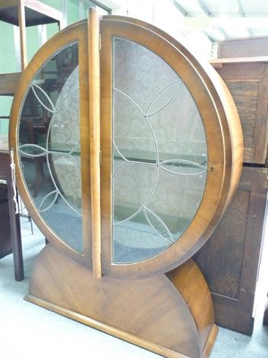 Lot 447 - An Art Deco walnut display cabinet