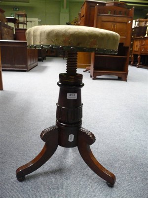 Lot 453 - William IV rosewood piano stool