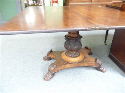 Lot 470 - A George IV mahogany fold over pedestal dining table