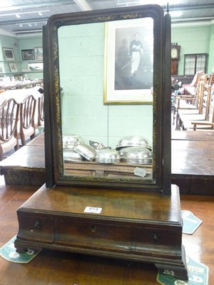 Lot 473 - A Georgian mahogany toilet mirror.