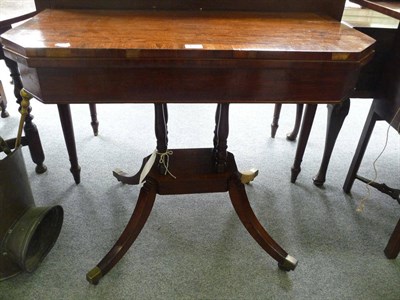 Lot 476 - Regency mahogany card table