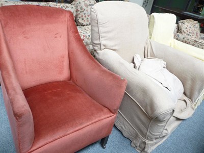 Lot 485 - Three upholstered armchairs