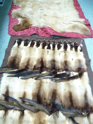 Lot 495 - Two vintage fur rugs