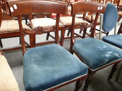 Lot 498 - Pair of Victorian dining chairs and another similar pair