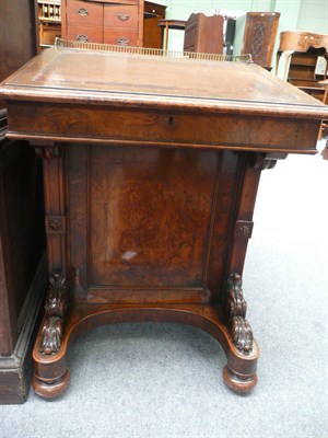 Lot 508 - A Victorian walnut Davenport