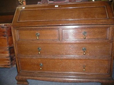 Lot 544 - 19th century oak bureau (lacking top)