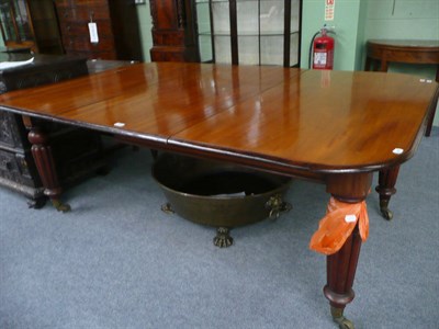 Lot 562 - 19th century mahogany dining table and leaf, Thomas Hindley & Sons