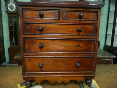 Lot 564 - Early Victorian mahogany miniature chest of drawers