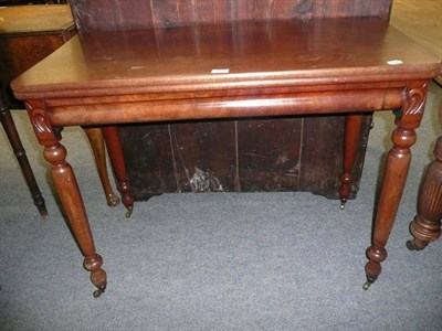 Lot 568 - Victorian mahogany fold-over tea table