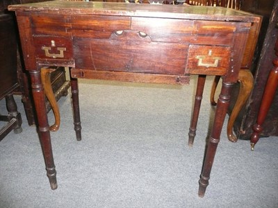 Lot 569 - A 19th century campaign enclosed washstand