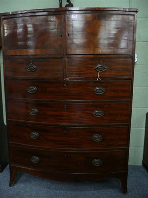 Lot 576 - Mahogany bowfront chest