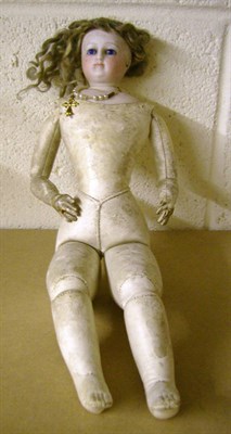 Lot 1006 - Late 19th Century French Fashion Type Bisque Shoulder Head Doll (impressed DEPOSE) to the back,...