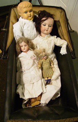 Lot 1012 - Armand Marseille 390n Bisque Socket Head Doll on jointed composition body, sleeping blue eyes,...