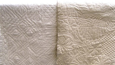 Lot 1026 - Cream Durham Quilt And Another Similar (2)