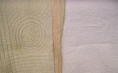 Lot 1027 - White Durham Quilt And Cream And Peach Reversible Durham Quilt (2)