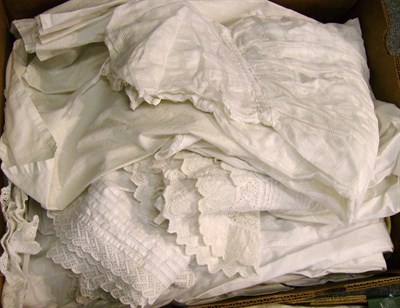 Lot 1074 - Assorted 19th Century And Later Childrens White Cotton Gowns, cream wool cape, cotton bonnets,...