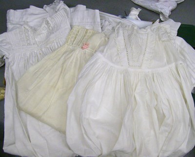 Lot 1075 - Fourteen Assorted 19th Century And Later Christening Gowns And White Cotton Dresses (one box).