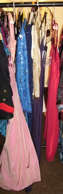 Lot 1076 - Thirteen Beaded And Assorted Evening Dresses and two beaded shell tops.