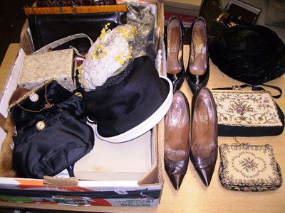 Lot 1103 - Assorted Handbags And Accessories Including A Brown Leather Crocodile Handbag; brown leather clutch