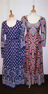 Lot 1104 - Assorted 1970's And Later Cotton And Other Dresses including Kati at Laura Phillips blue cotton...