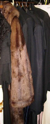 Lot 1113 - 19th Century Wool Cape With Astracan Collar; black silk ladies coat; Capstick and Hamer...