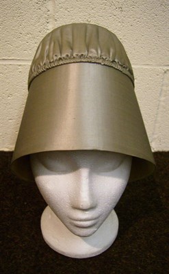 Lot 1135 - A 19th Possibly Quaker Century Grey Silk Ladies Bonnet