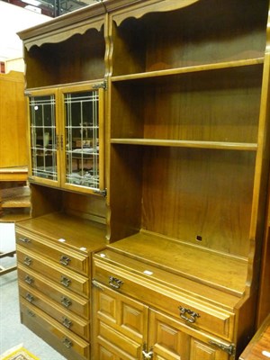 Lot 1220 - Two modern display units, one glass fronted the other shelved