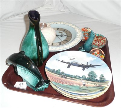 Lot 81 - Poole pottery, RAF collector's plates and paperweights, etc