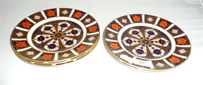 Lot 87 - Six Royal Crown Derby Imari-decorated side plates