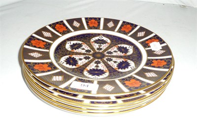 Lot 94 - Six Royal Crown Derby Imari-decorated plates