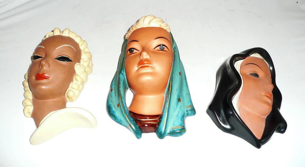 Lot 100 - Two Goldscheider masks and one other