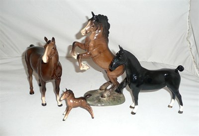 Lot 108 - Four Beswick horses