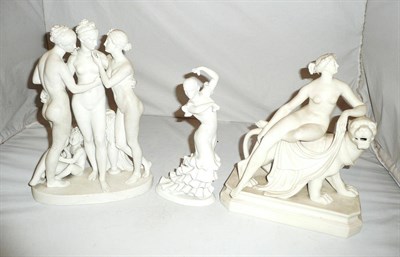 Lot 113 - Three Parian figures