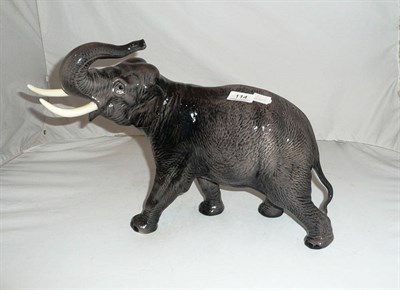 Lot 114 - A large glazed Beswick elephant figure