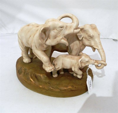 Lot 150 - Royal Dux elephant group