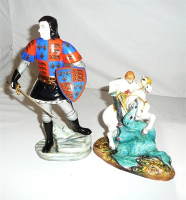 Lot 253 - Royal Doulton figure 'St George' HN2051 and 'Lord Olivier' HN2881