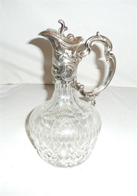 Lot 271 - A silver plated claret jug