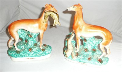 Lot 290 - Pair of Staffordshire dog figures