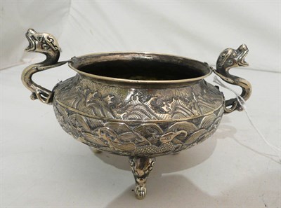 Lot 299 - Chinese white metal koro