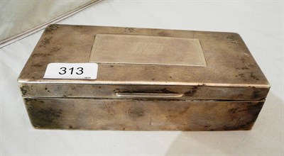 Lot 313 - Silver table cigarette box