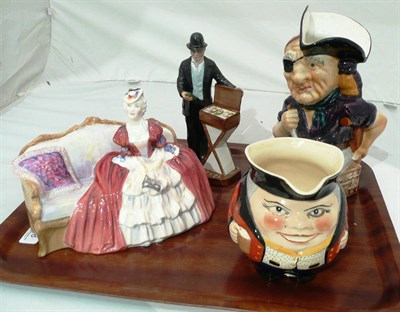 Lot 348 - Royal Doulton figure 'Belle O The Ball' HN1997, Coalport figure 'The Medicine Man', Shorter...