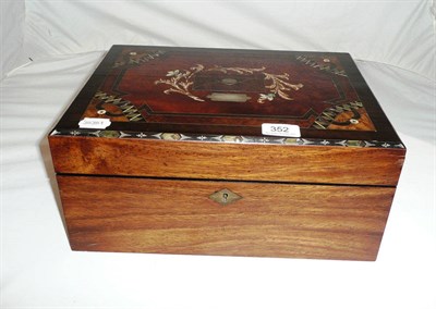 Lot 352 - 19th century hinged writing box