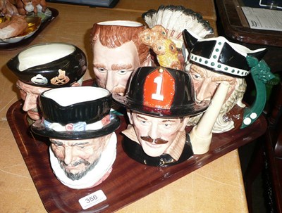 Lot 356 - Six Royal Doulton character jugs