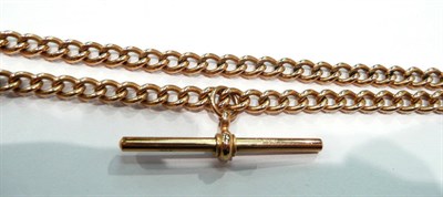 Lot 414 - A 9 carat rose gold Albert chain