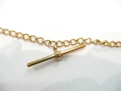 Lot 470 - A 9 carat gold Albert chain