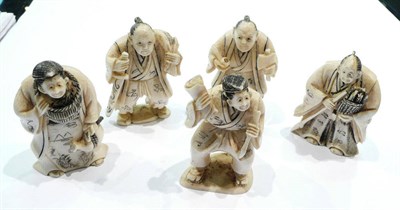 Lot 471 - Five carved netsukes